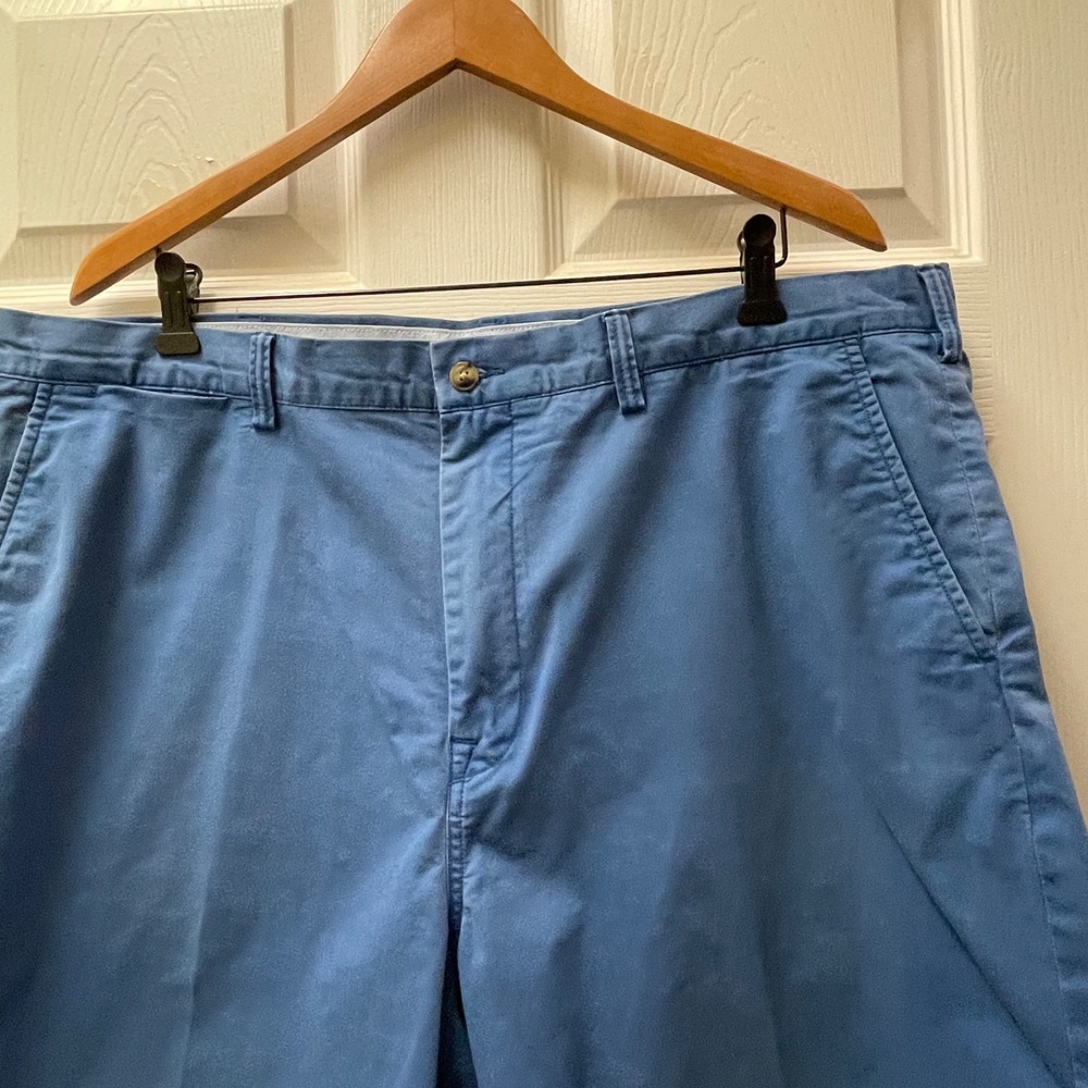 Polo Ralph Lauren Men's Size 40 Blue Shorts Cotton Stretch Flat Front Chino